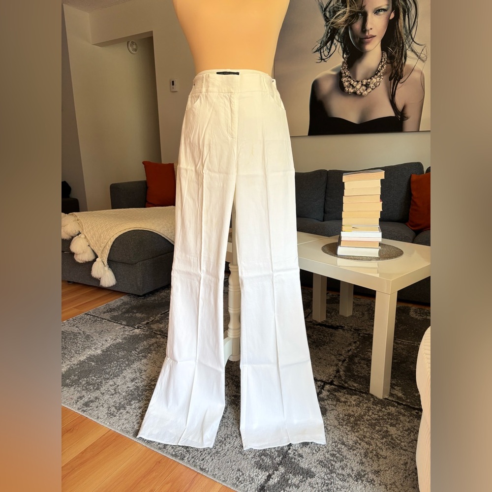 bebe White Linen Pants